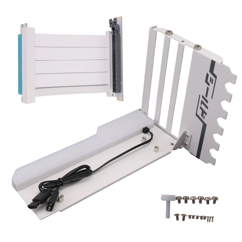 Pcie 4.0 X16 Riser Cable 90 Degree - Soporte vertical para tarjeta gráfica con