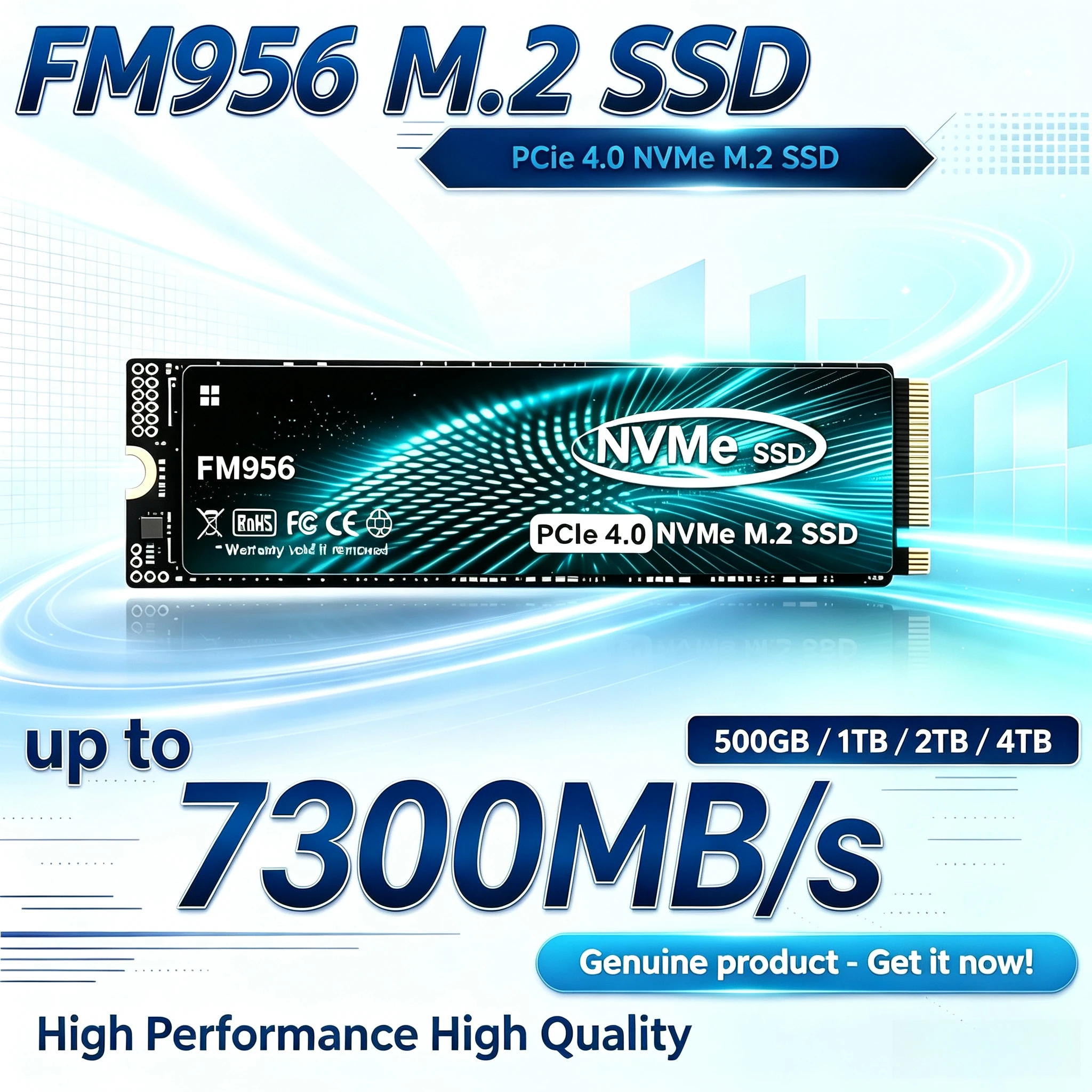 M.2 Nvme 4Tb Pcie 4.0 Ssd - SSD NVMe M.2 2280 FM956 Original