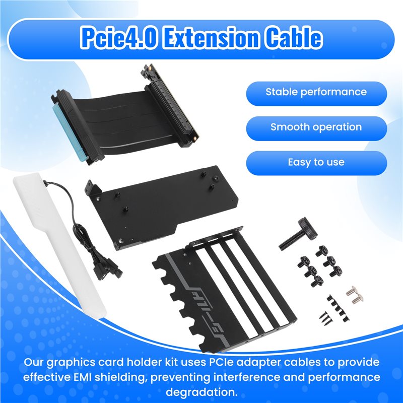 Soporte vertical para montaje  - Pcie 4.0 X16 Riser Cable 90 Degree reseña y precio