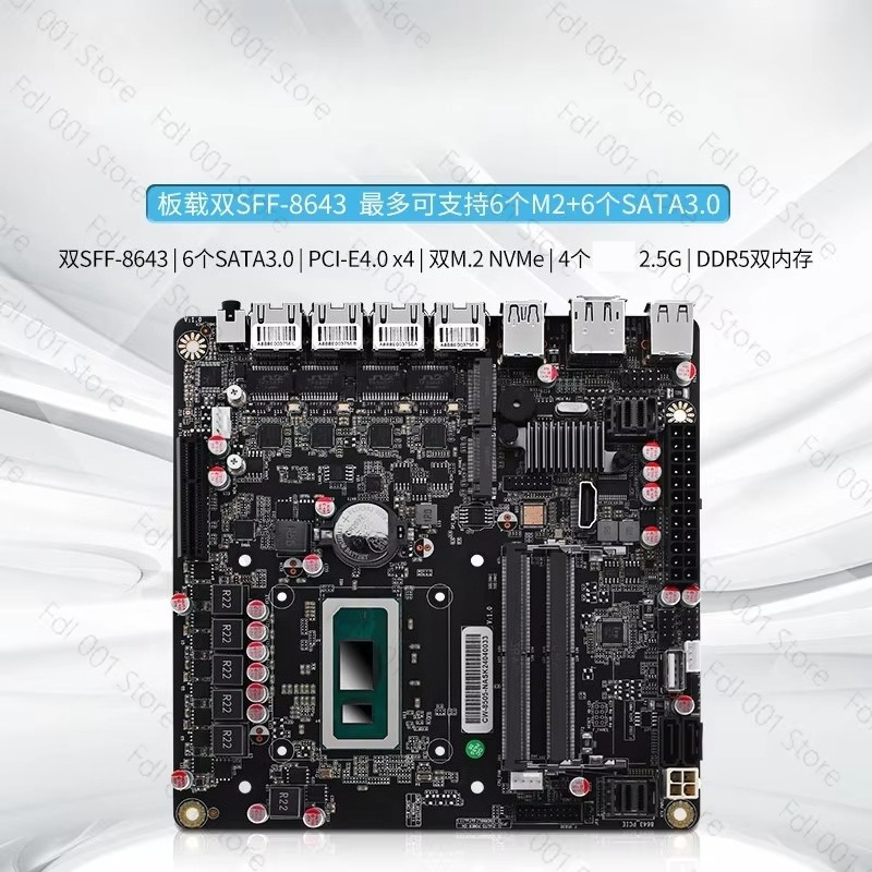 Tarjeta Madre NAS N5105 8505 N - Nas Motherboard N100 6 Sata reseña y precio